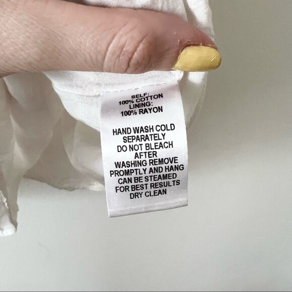 Lulu's Live In Sunshine White Floral Eyelet Lace Smocked Mini Dress - Picture 7 of 7